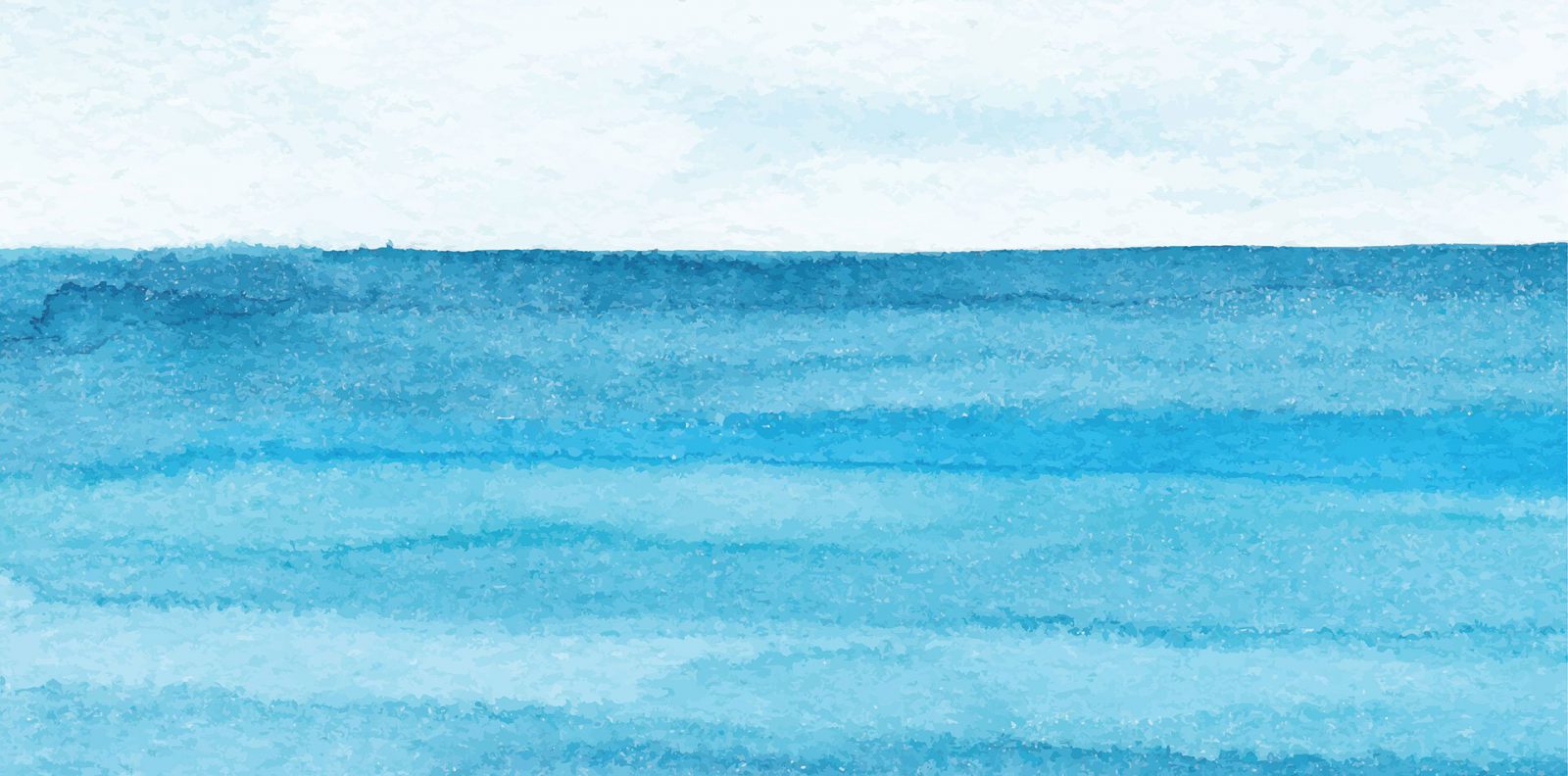 watercolor blue ocean